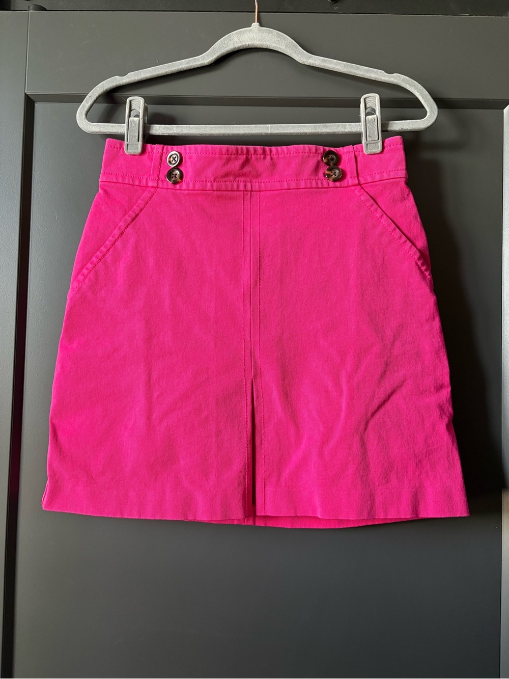 Ann Taylor High-Waist Pink Skirt With Pleat Accent
